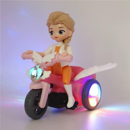 Jucarii si jocuri interactive pe varsta - Tricicleta Electrica Interactiva pentru Copii, Rotire 360 Grade, Lumini LED si Muzica