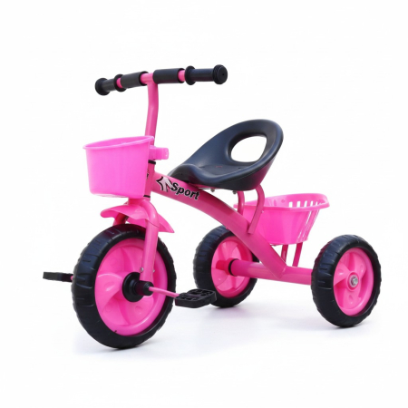 Tricicleta Sport pentru Copii, Cosuri de Depozitare, ROZ [1]