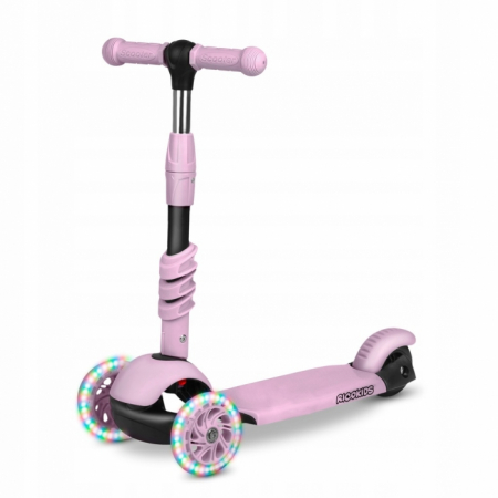 Trotinete - Trotineta 3 in 1 cu roti cu LED Ricokids Cubi 765501 - Roz