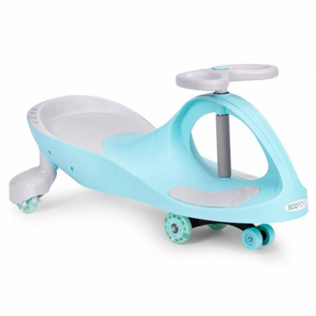 Trotinete - Trotineta gravitationala tip barca cu roti LED Ecotoys YM-SW-1 - Albastru