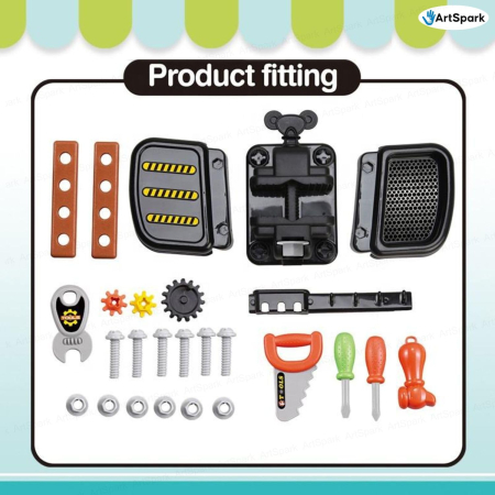 Trusa de Scule pentru Copii cu Banc de Lucru Portabil [4]