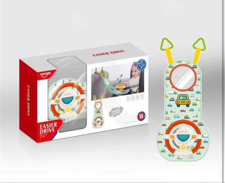Masinute - Volan Interactiv pentru copii - Distracție educativă pe scaunul din spate, tetieră auto