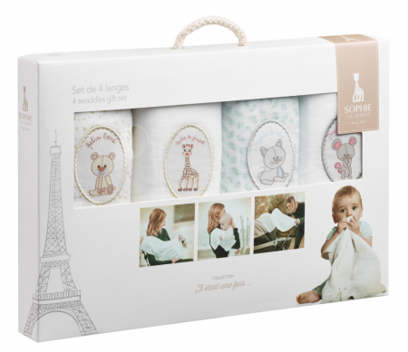 Bebe 9 luni+ - Vulli Set 4 scutece din bumbac 70*70 cm