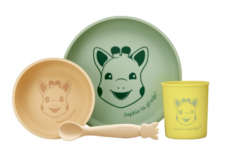 Pentru Bebe - Vulli Set de masa silicon Girafa Sophie