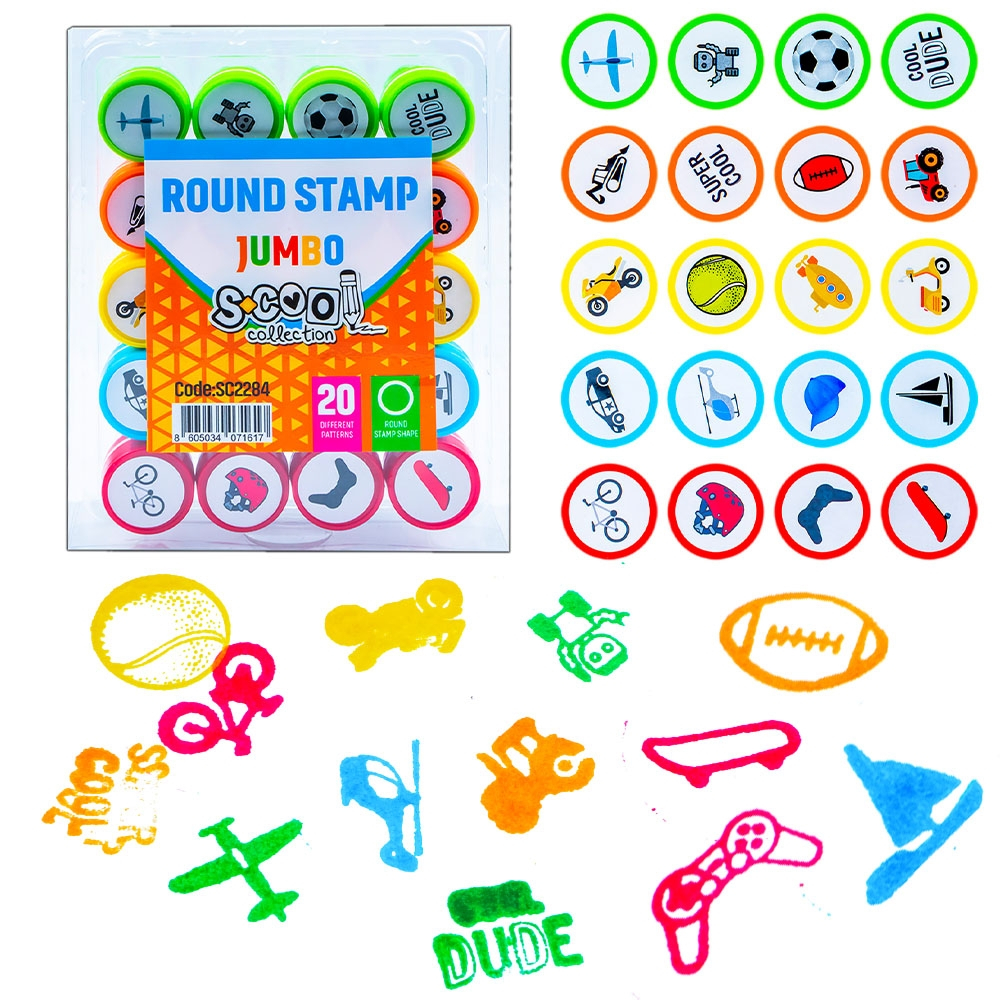 Accesorii craft, Stampilute rotunde, 20 buc/set - S-COOL [10]