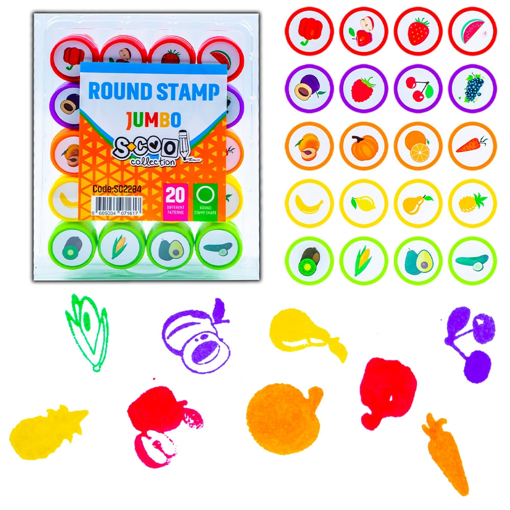Accesorii craft, Stampilute rotunde, 20 buc/set - S-COOL [7]