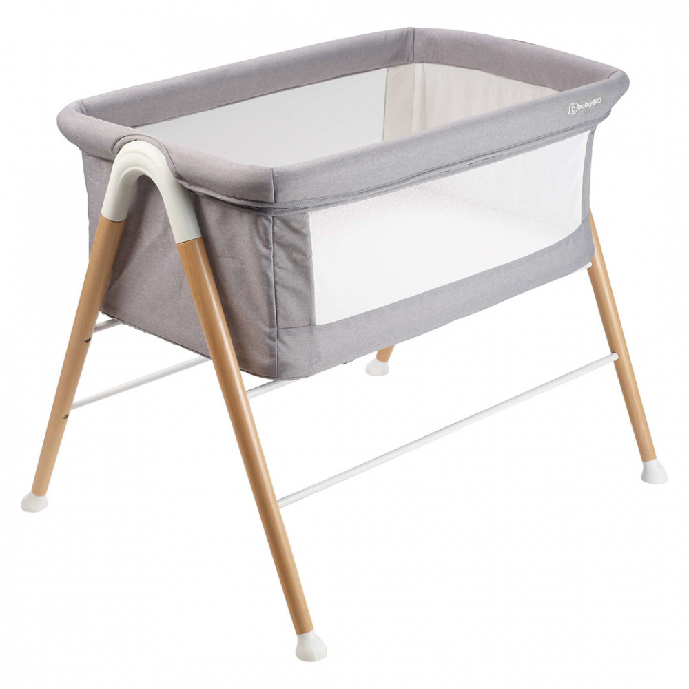 BabyGo - Patut cu cadru din Lemn Goodnight Grey [1]
