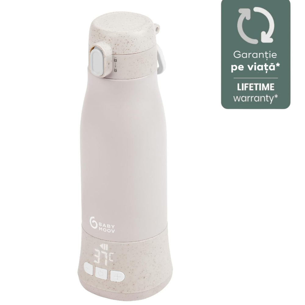 Babymoov - Moov & Feed Incalzitor de biberoane portabil si reincarcabil, Mineral Beige [1]