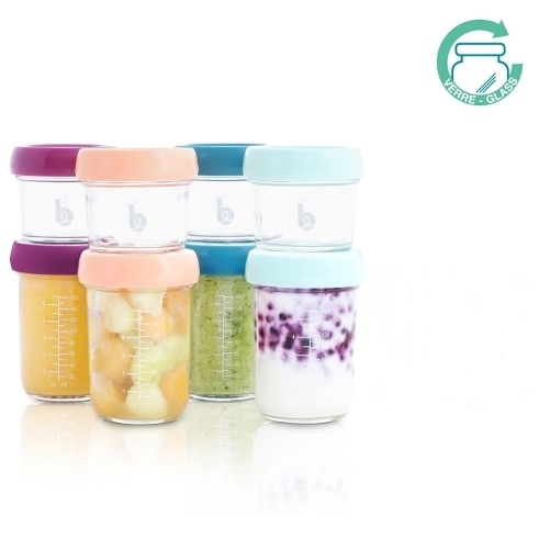Babymoov - Set 8 boluri gradate din sticla, 100 ml / 220 ml [1]