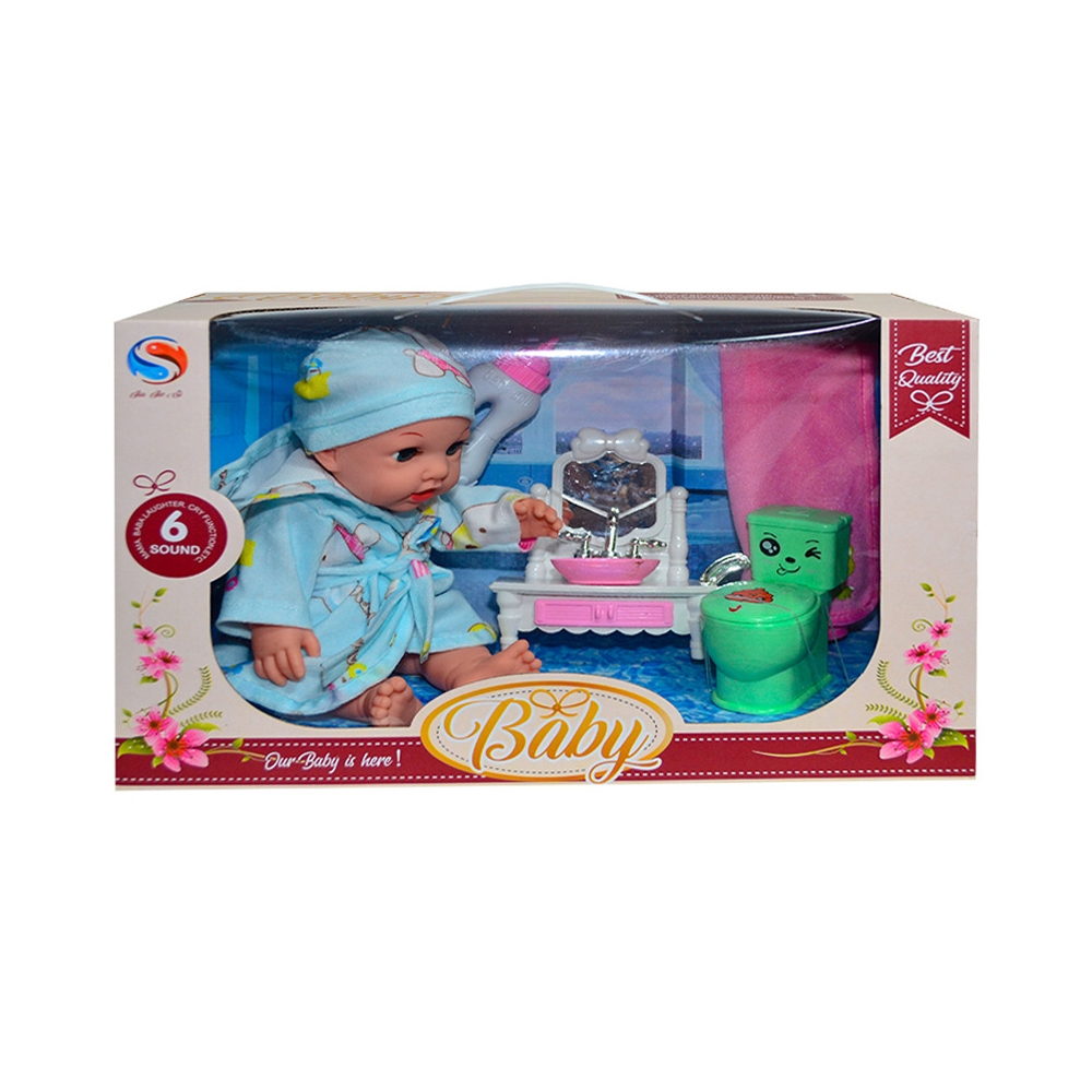 Bebelus cu sunete + mobilier toaleta, in cutie [1]