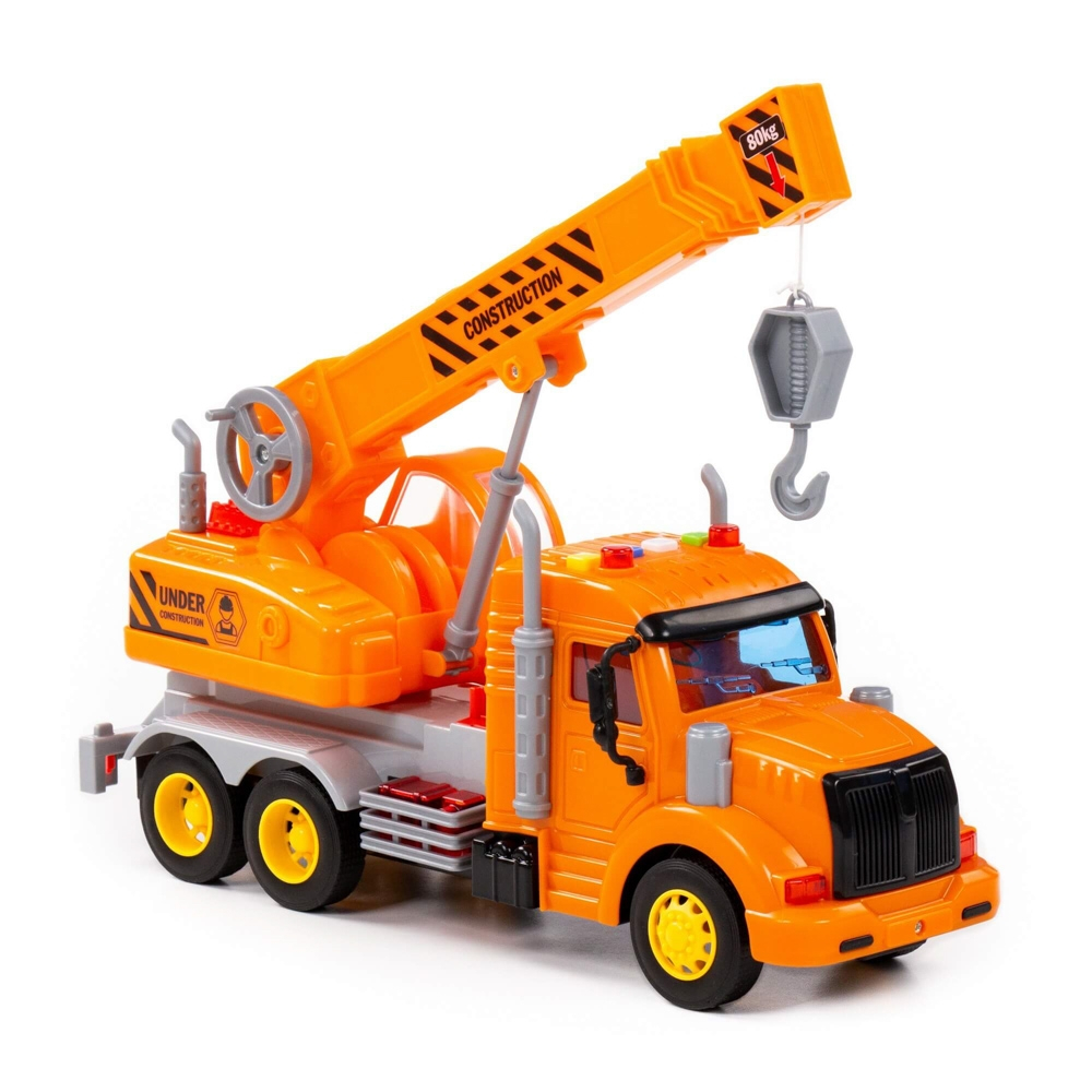 Camion constructii + macara, cu lumina si sunet, 33.5x11.5x18.5 cm, Polesie [5]