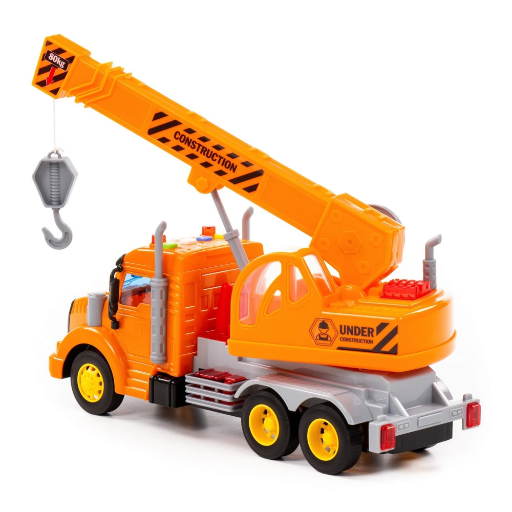 Camion constructii + macara, cu lumina si sunet, 33.5x11.5x18.5 cm, Polesie [3]