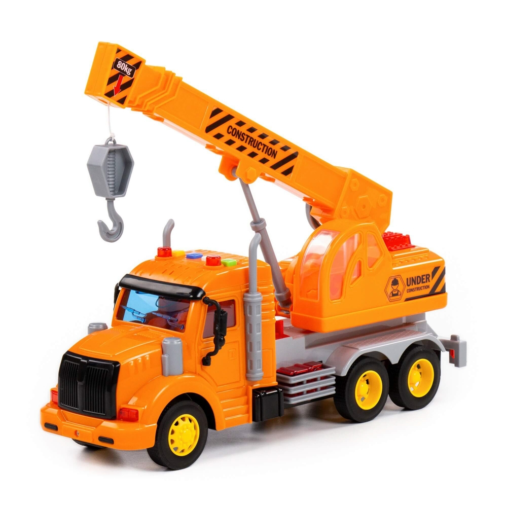 Camion constructii + macara, cu lumina si sunet, 33.5x11.5x18.5 cm, Polesie [2]