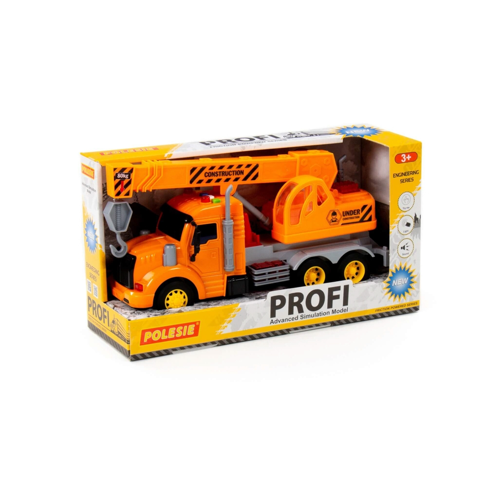 Camion constructii + macara, cu lumina si sunet, 33.5x11.5x18.5 cm, Polesie [1]