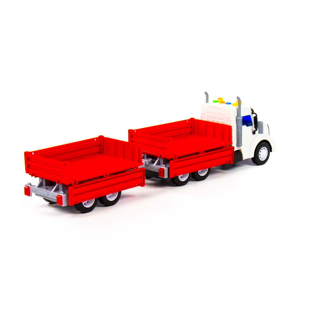 Camion + remorca cu lumina si sunet, 50.6x98x13 cm, Polesie [4]