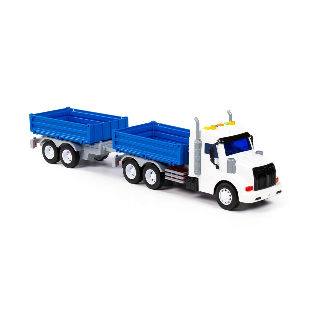 Camion + remorca, cu lumina si sunet, 53.5x11.5x18.5 cm, Polesie [5]
