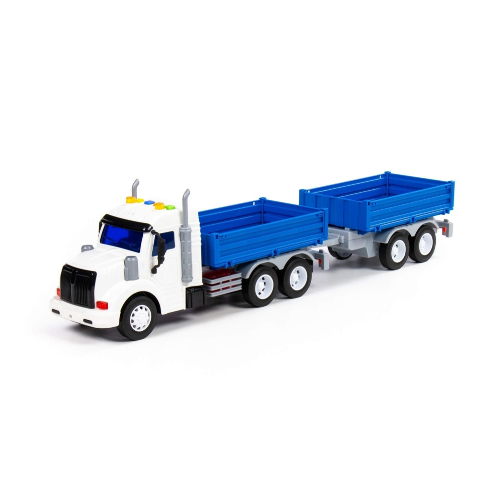 Camion + remorca, cu lumina si sunet, 53.5x11.5x18.5 cm, Polesie [2]