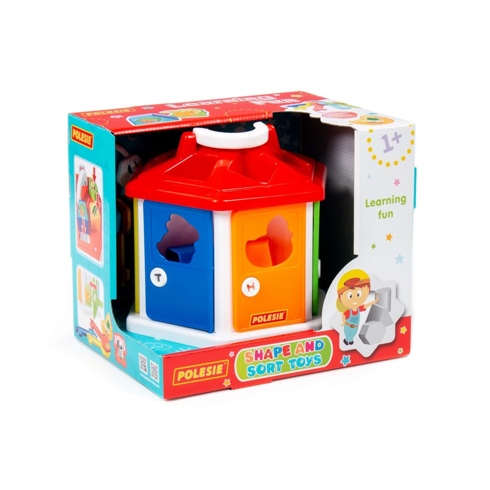Casuta educativa + forme si chei, 22,4x19,5x21,3 cm, Polesie [1]