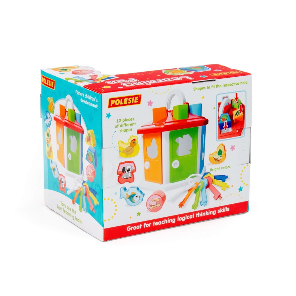 Casuta educativa + forme si chei, 22,4x19,5x21,3 cm, Polesie [6]