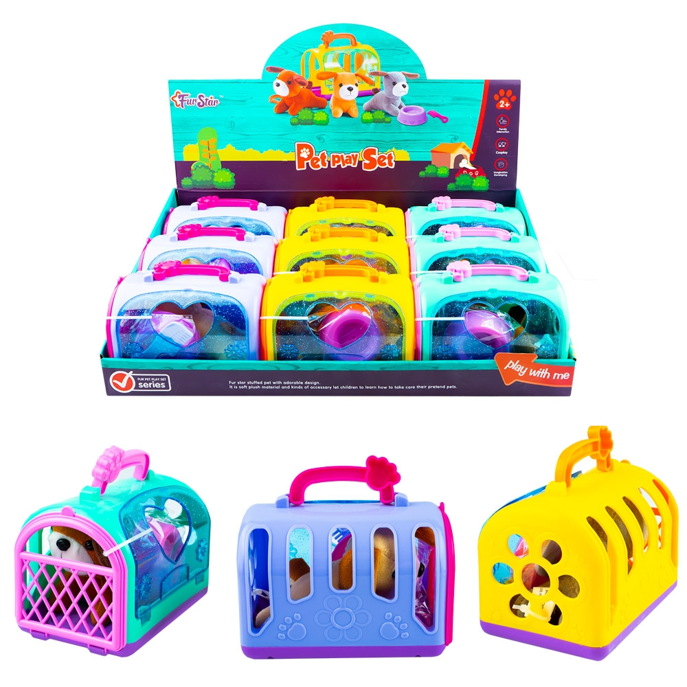 Catelusi cu accesorii si cusca, 9 set/display [1]
