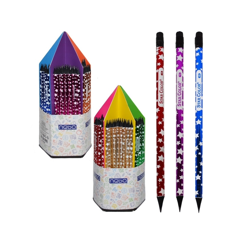 Creioane grafit cu radiera, 144/display - NEBO 16144 [2]