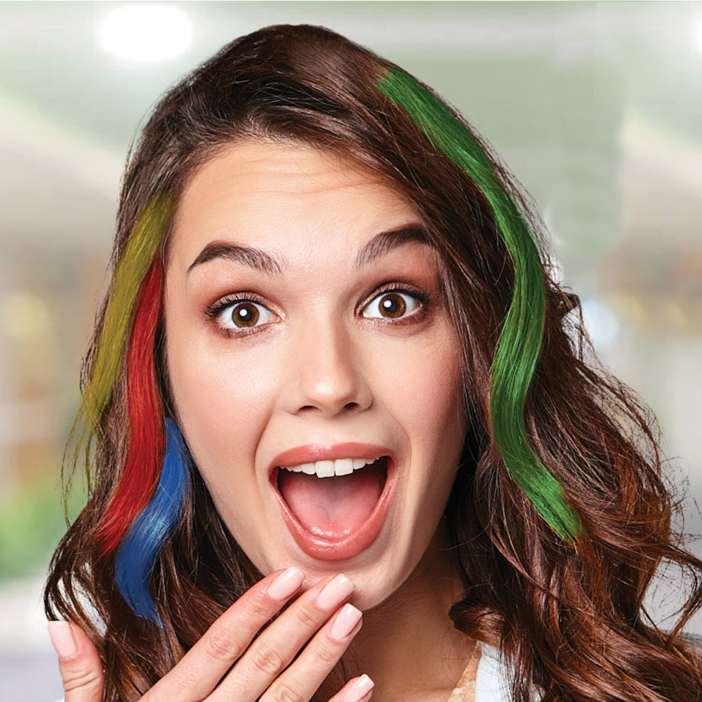 Creta colorata pentru par, 4 cul/set, Rainbow Wave [4]