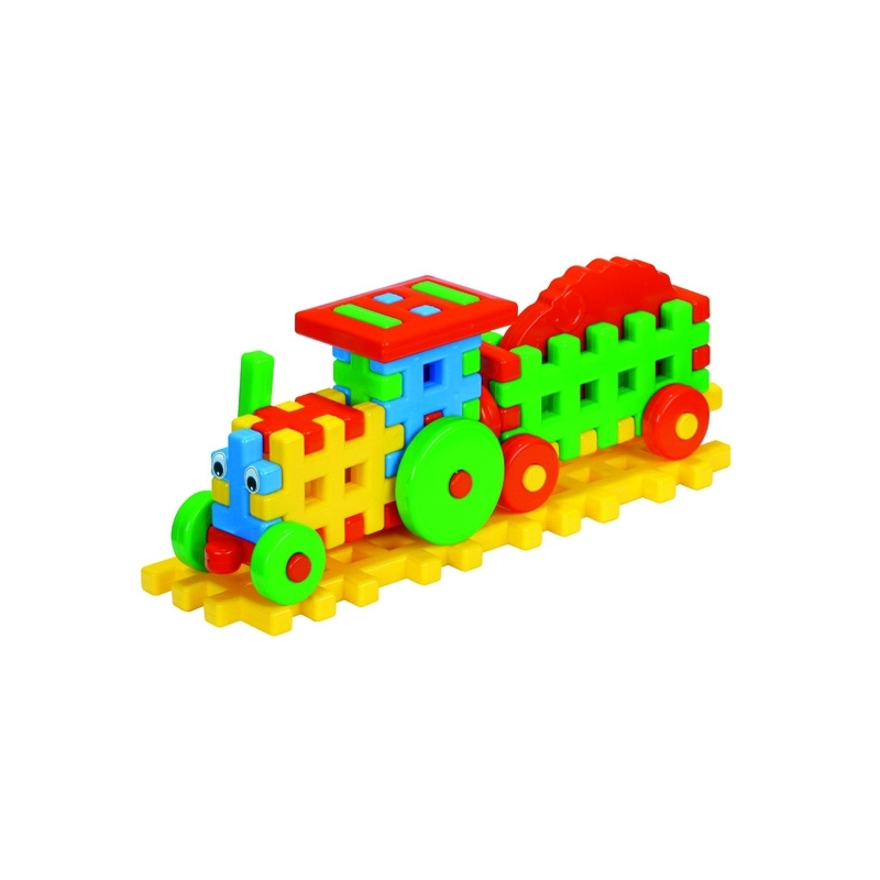Cuburi constructii, 38x10,3x15 cm, Tractor - Tupiko [1]