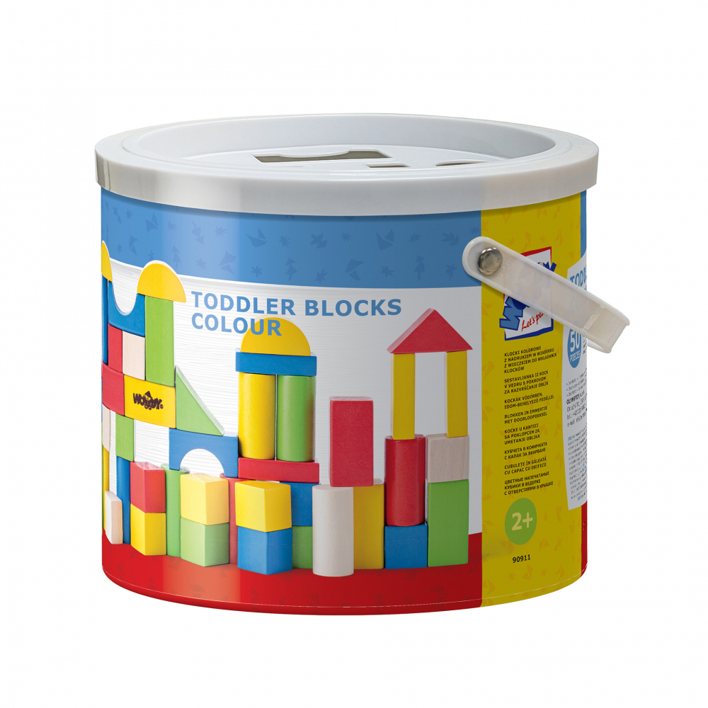 Cuburi din lemn colorate (50 piese) [2]