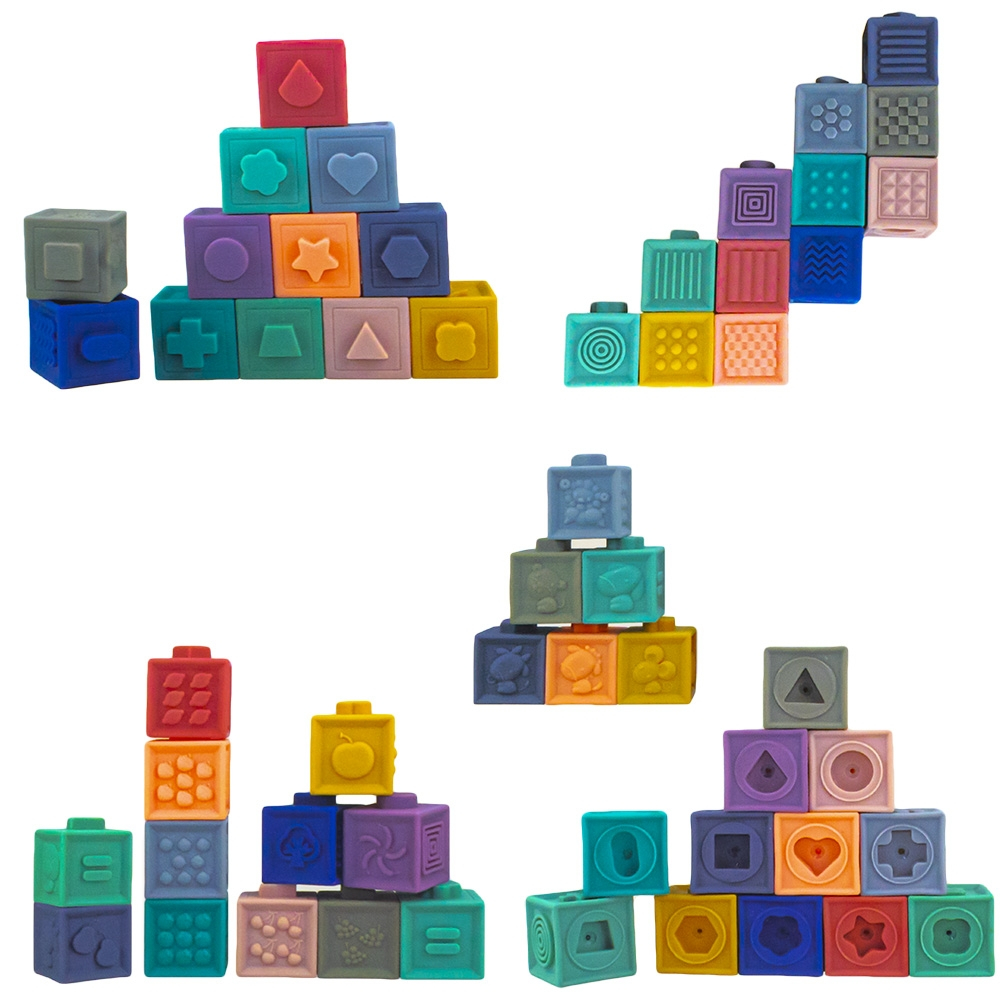 Cuburi senzoriale pentru bebelusi, 12 buc/set [2]