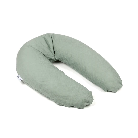 Doomoo - Perna mare 3 in 1 Comfy Big Tetra Green din bumbac organic: perna gravide, suport pentru hranire, suport pentru bebe [1]