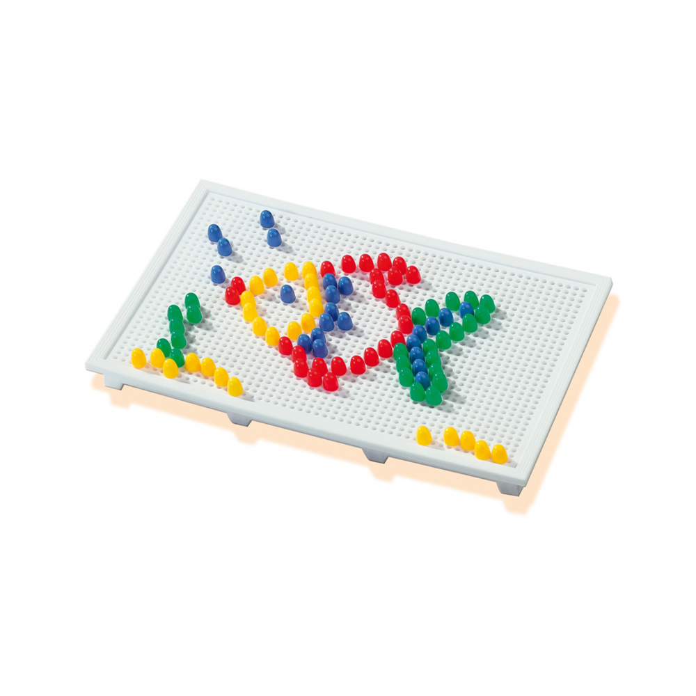 Set creativ mozaic - Tabla de jucarie mozaic cu pini colorati [2]