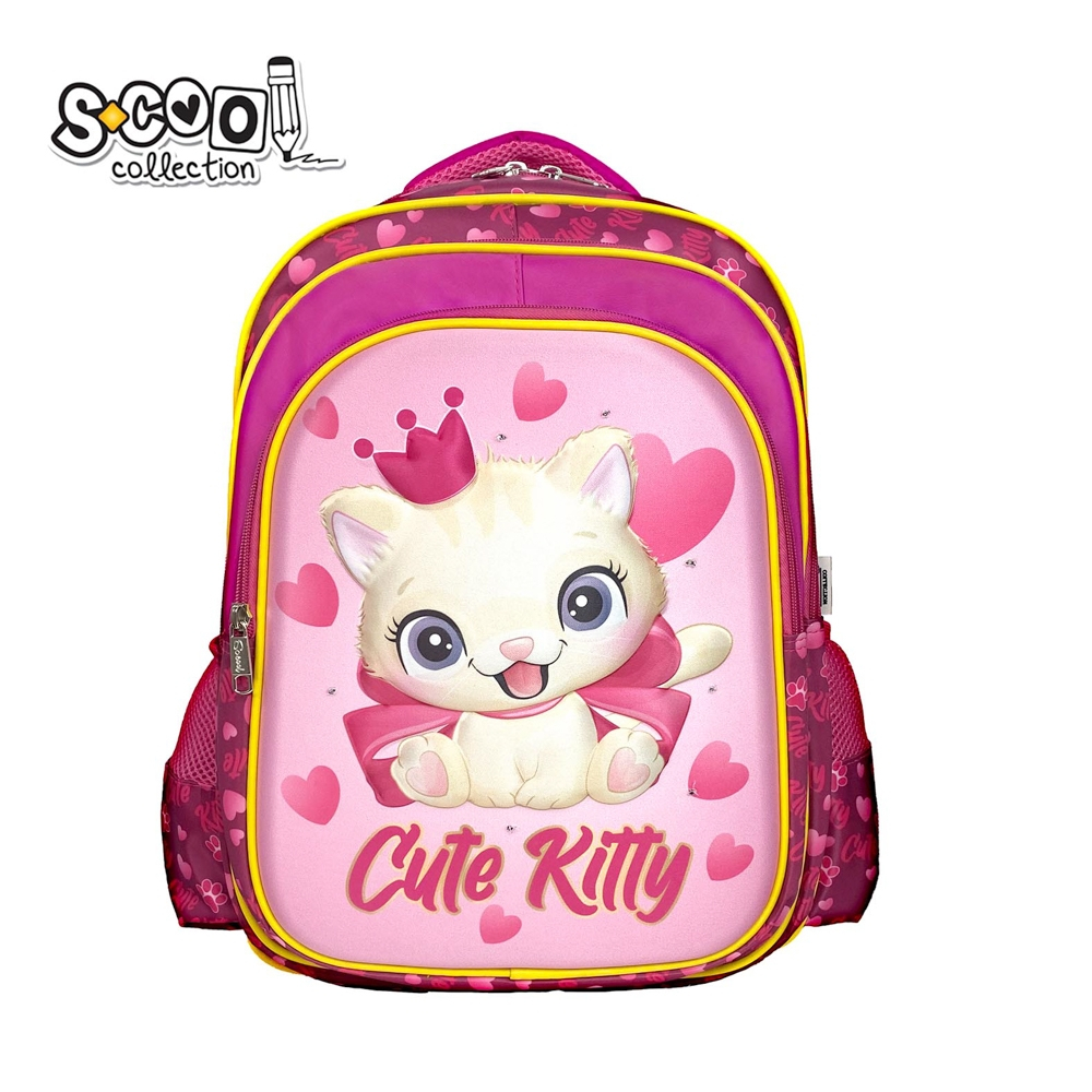 Ghiozdan 3D cu led CUTE KITTY, 40x32x19.5 cm - S-COOL [1]