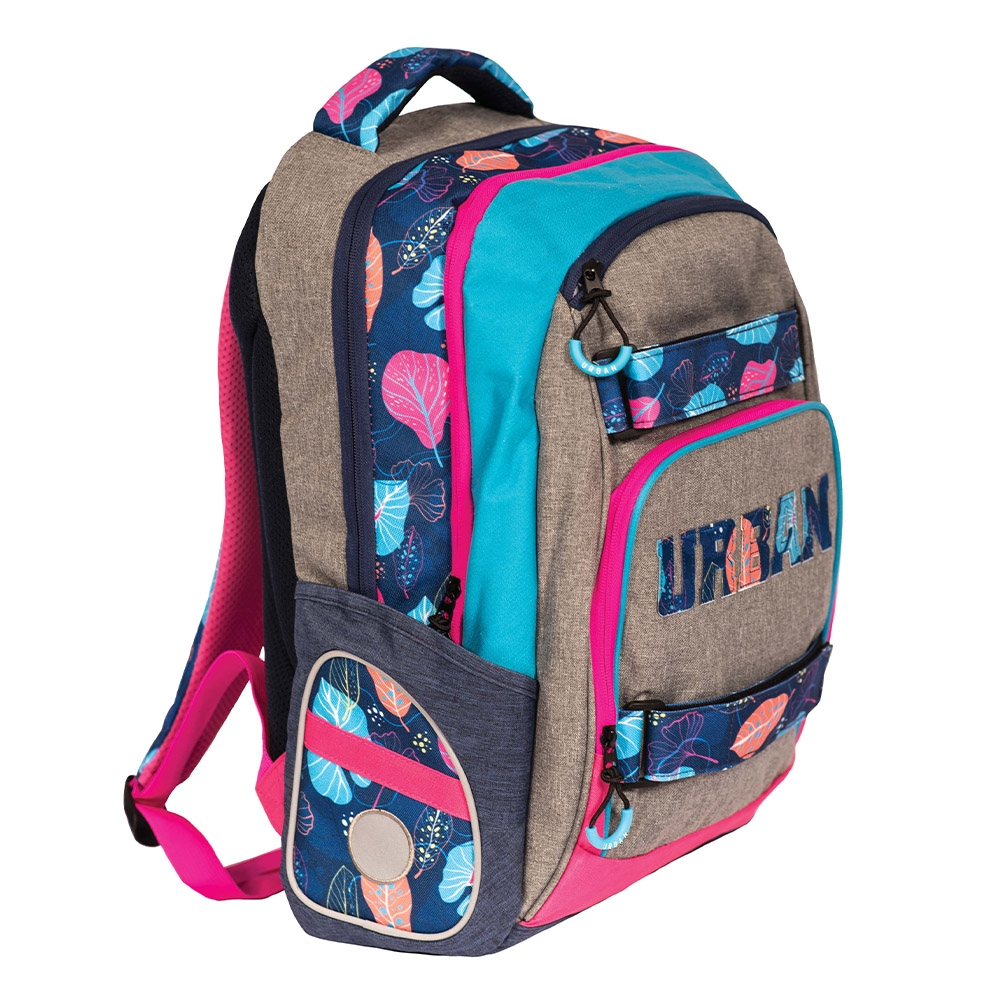 Ghiozdan anatomic compartiment laptop, URBAN FLOWERS, 46x31x16 cm - S-COOL [2]