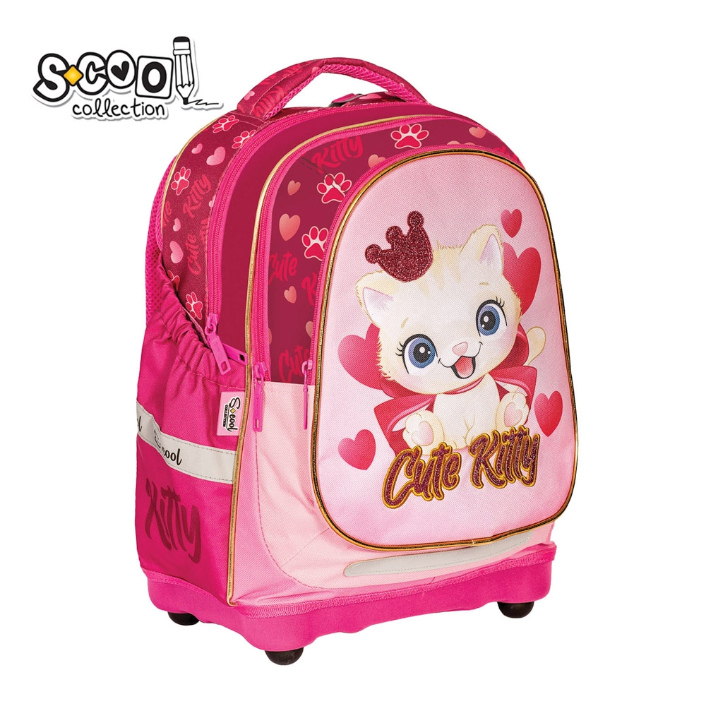 Ghiozdan anatomic CUTE KITTY, 38x39x19.5 cm - S-COOL [2]