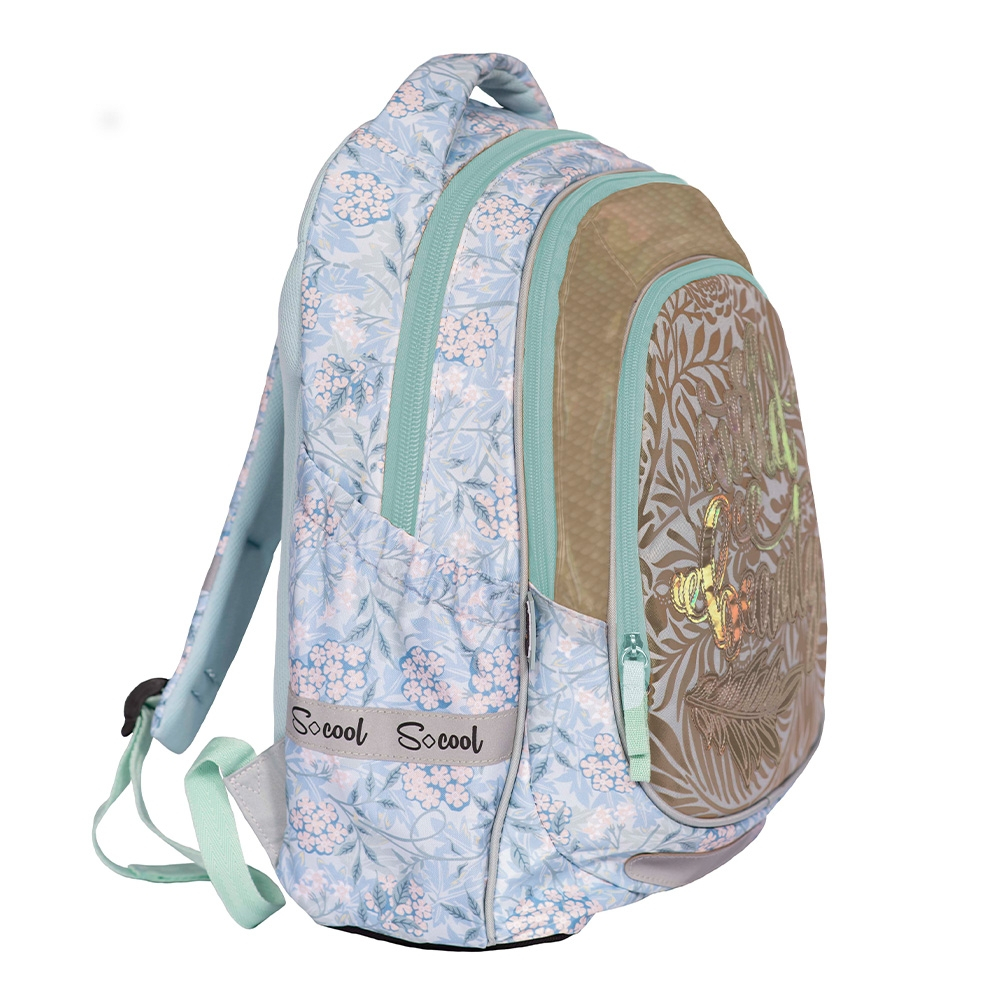 Ghiozdan anatomic-light compartiment laptop, WILD BEAUTY, 41x28x21 cm - S-COOL [2]