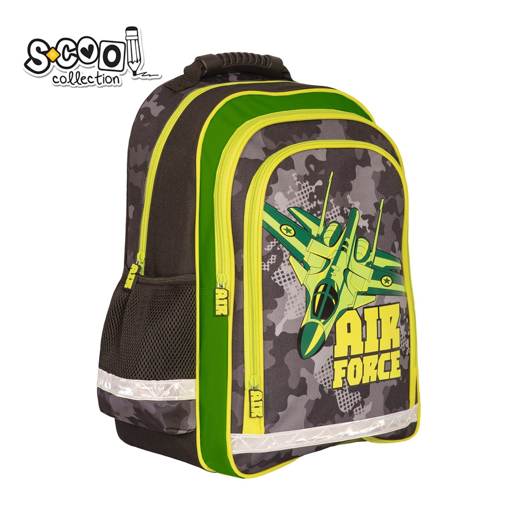 Ghiozdan ergonomic AIR FORCE, 40.5x29x13.5 cm - S-COOL [2]