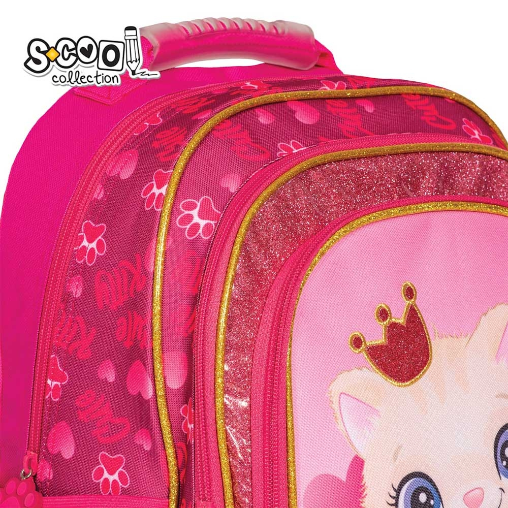 Ghiozdan ergonomic CUTE KITTY, 40.5x29x13.5 cm - S-COOL [10]