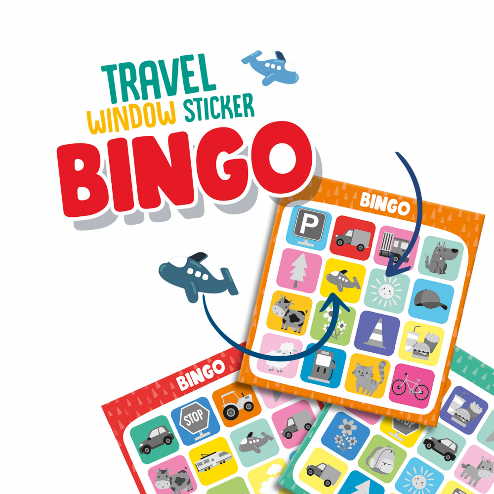 Joc bingo de copii cu stickere - set de calatorie [4]
