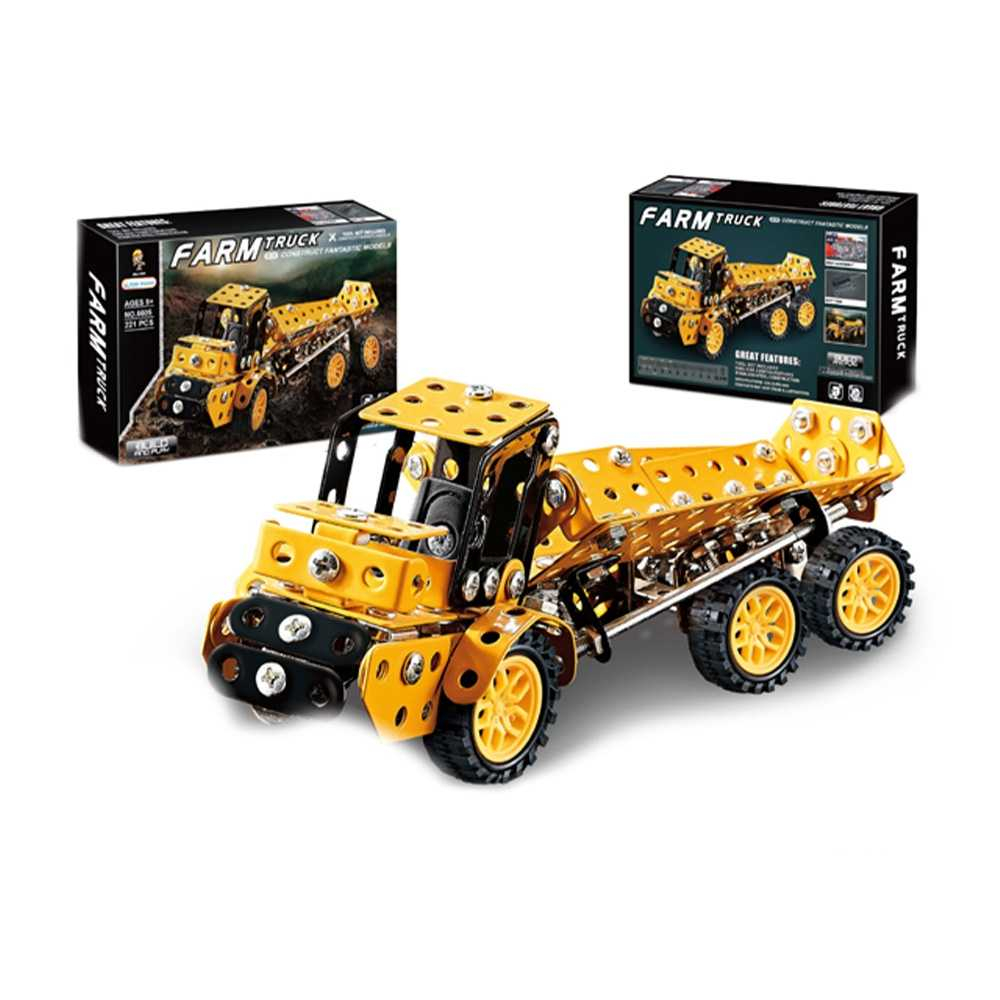 Joc constructii metal, Tractor, 221 piese [1]