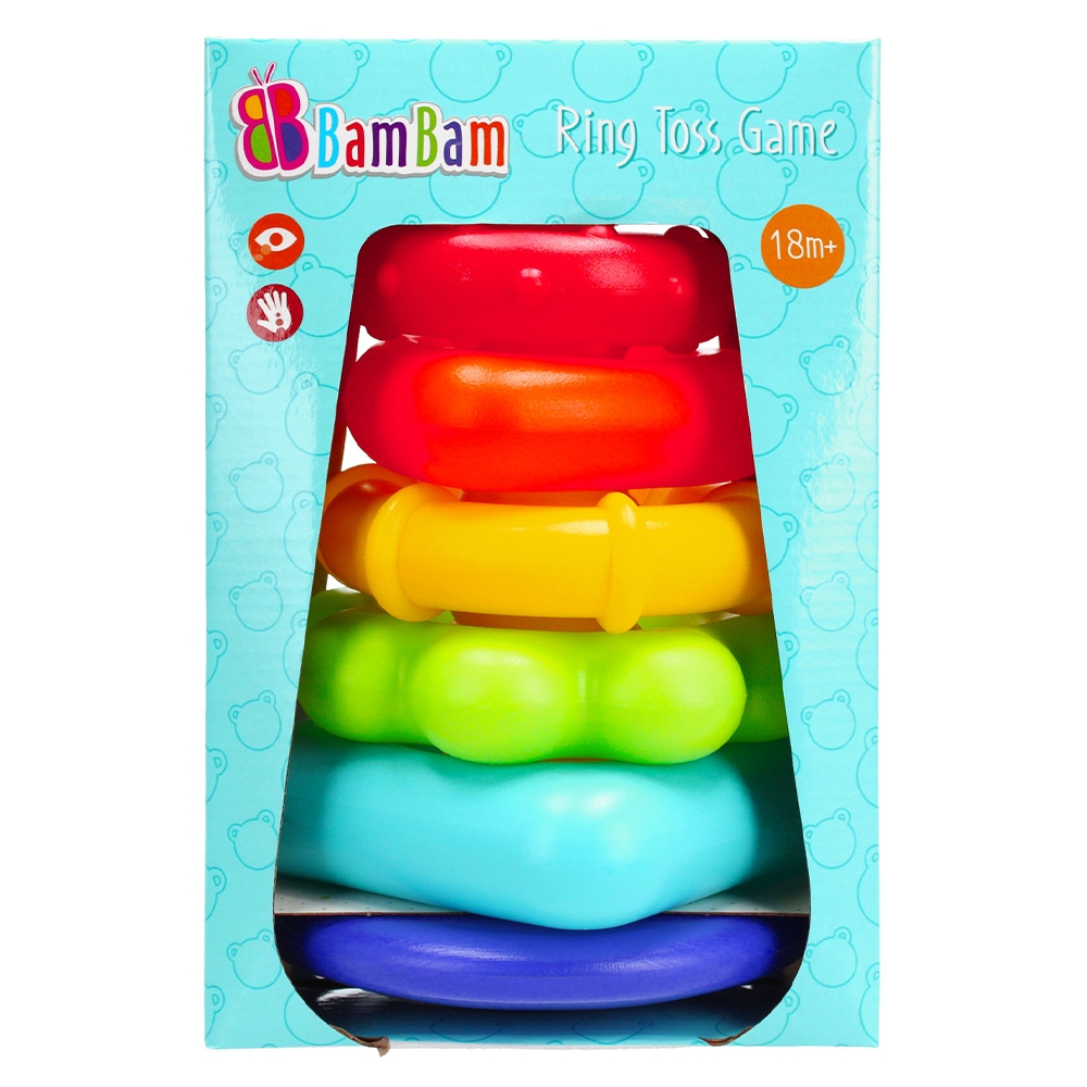 Joc piramida cu cercuri, pentru bebelusi - BAMBAM [1]