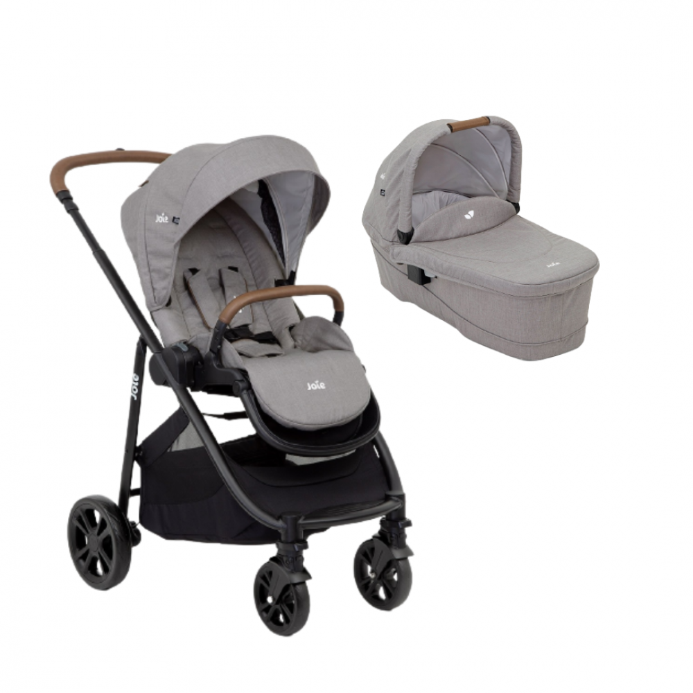 Joie - Carucior pentru copii multifunctional 2 in 1 Versatrax E Gray Flannel  (Carucior Versatrax E Gray Flannel+ Landou Ramble xl Gray Flannel) [1]
