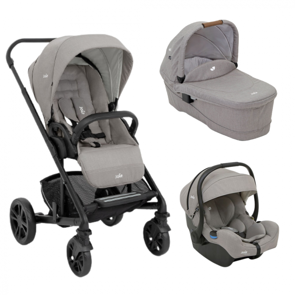 Joie - Carucior pentru copii multifunctional 3 in 1 Chrome/ i-Gemm (Carucior Chrome Pebble+ Landou Pebble+ scoica i-Gemm Pebble) [1]