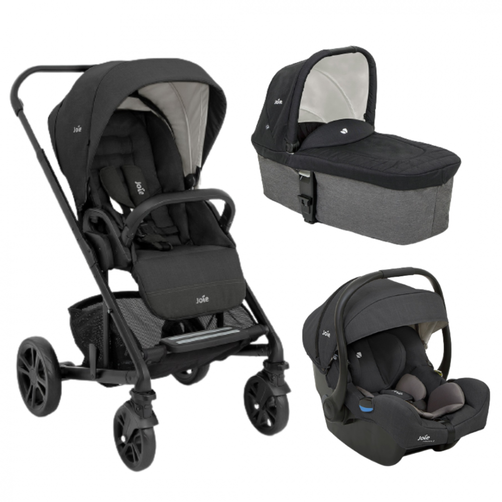 Joie - Carucior pentru copii multifunctional 3 in 1 Chrome/ i-Gemm Shale (Carucior Chrome Shale+ Landou Shale+ scoica i-Gemm Shale) [1]