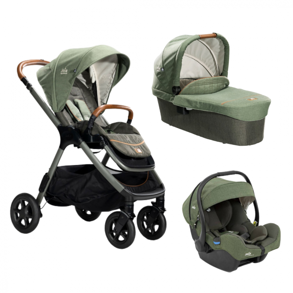 Joie - Carucior pentru copii multifunctional 3 in 1 Finiti Siganture Pine (Carucior Finiti Pine+ Landou Ramble XL Pine+ scoica i-Gemm Pine) [1]