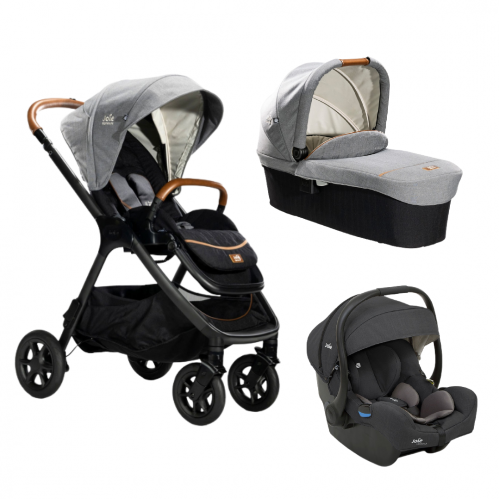 Joie - Carucior pentru copii multifunctional 3 in 1 Finiti Signature Carbon/Shale (Carucior Finiti Carbon + Landou Ramble XL Carbon+ scoica i-Gemm Shale) [1]