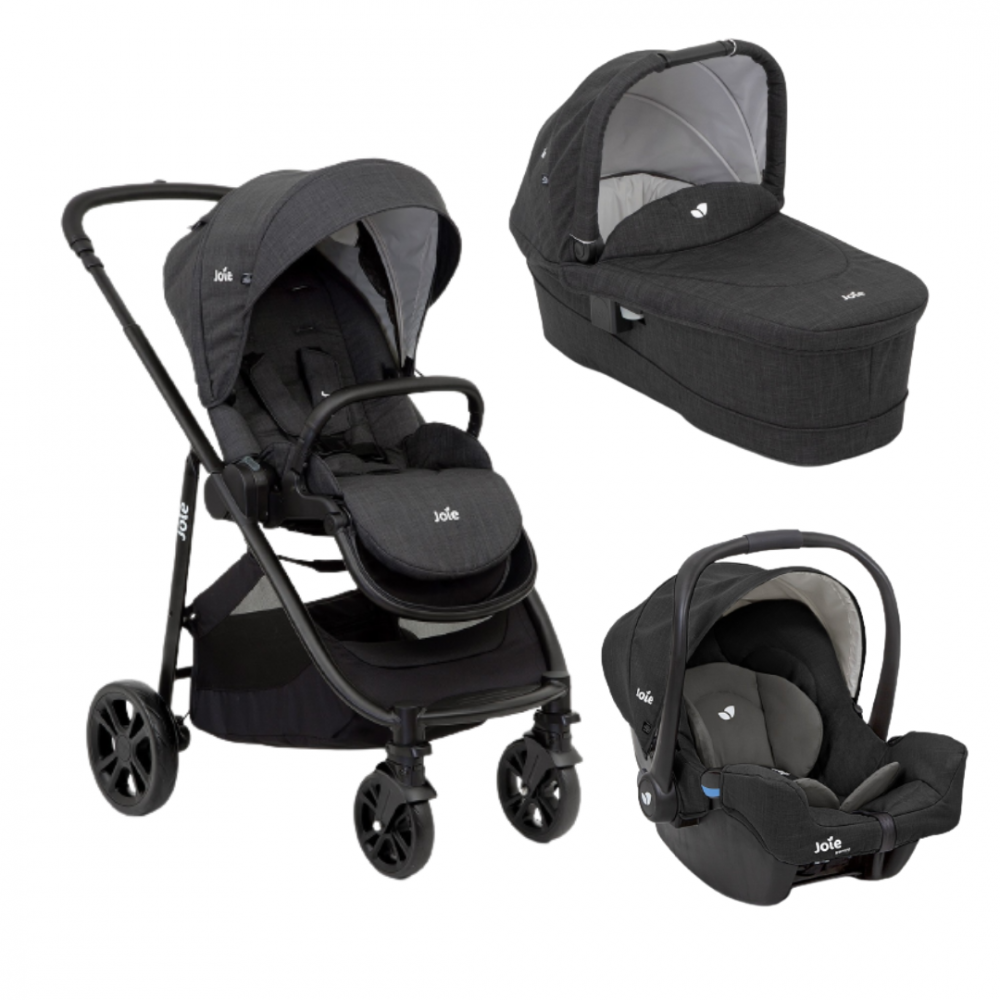 Joie - Carucior pentru copii multifunctional 3 in 1 Versatrax E Pavement/Shale (Carucior Versatrax E pavement + Landou Ramble Pavement+ scoica Gemm Shale) [1]