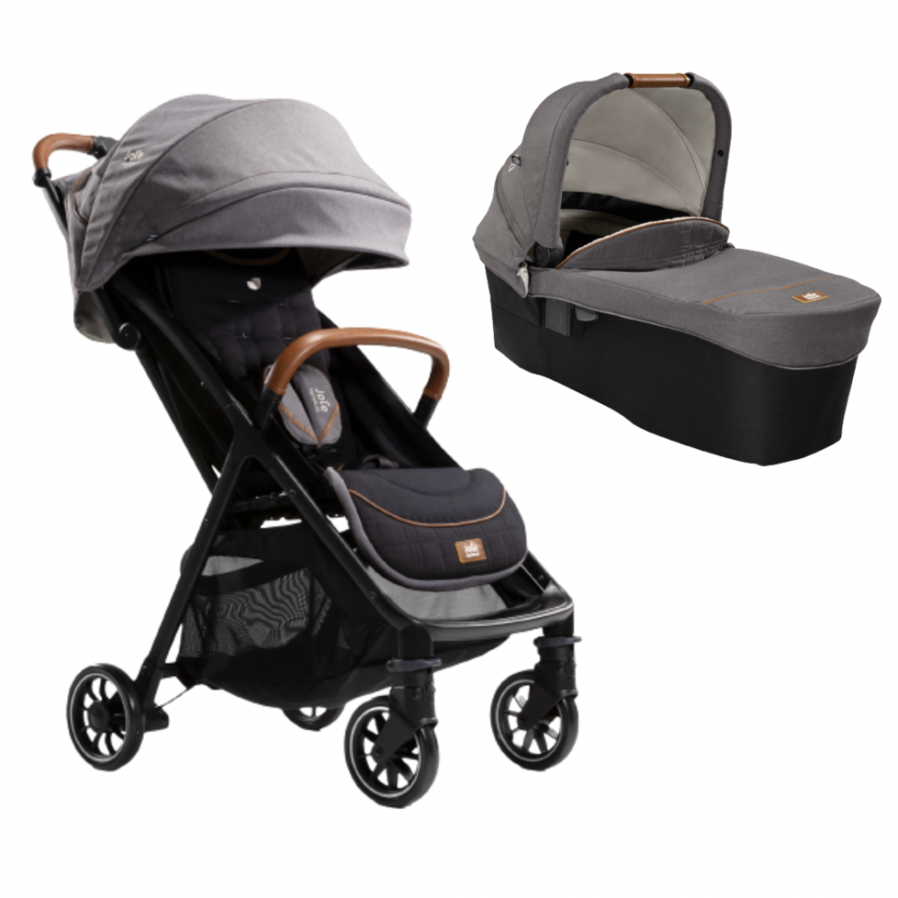 Joie - Carucior pentru copii ultracompact 2 in 1 Parcel, nastere - 22 kg, Signature Carbon (Carucior Parcel Carbon + Landou Ramble XL Carbon) [1]