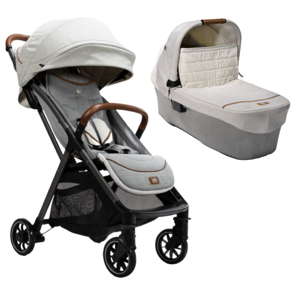 Joie - Carucior pentru copii ultracompact 2 in 1 Parcel, nastere - 22 kg, Signature Oyster (Carucior Parcel Oyster + Landou Ramble XL Oyster) [1]