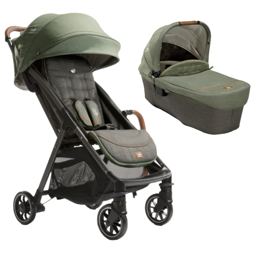 Joie - Carucior pentru copii ultracompact 2 in 1 Parcel, nastere - 22 kg, Signature Pine (Carucior Parcel Pine + Landou Ramble XL Pine) [1]