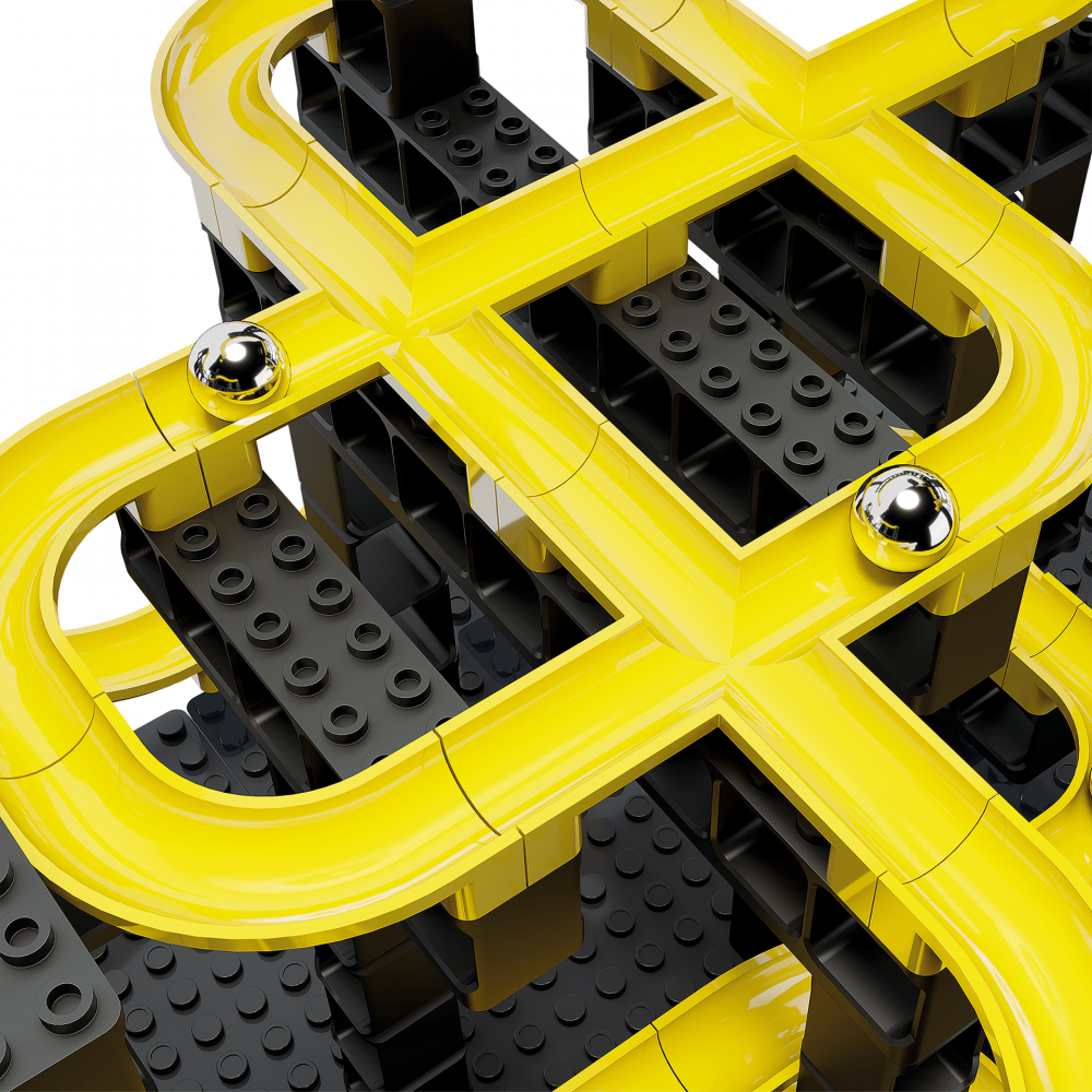 Jucarie copii Hubelino Marble Run Pi Starter Set (214 piese) [3]